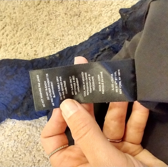 Alice + Olivia Navy Lace Maxi Dress - Picture 15 of 15